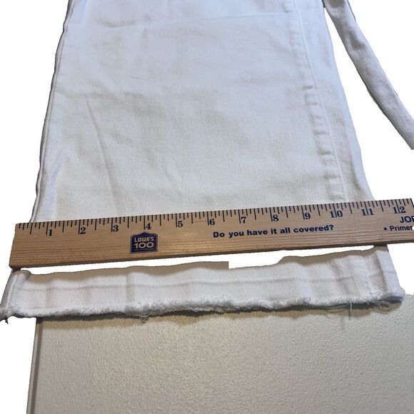 EDITED BY REMI BADER WOMEN HIGH RISE RELAXED FIT WIDE LEG CROP WHITE PANT Size 8 - Picture 11 of 14